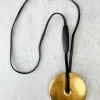 Monies Monies Large Round Pendant Necklace, Gold