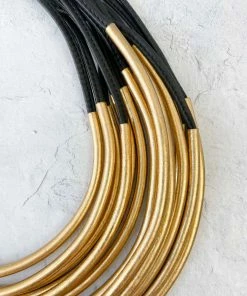 Monies Multistrand Collar Necklace, Gold Monies