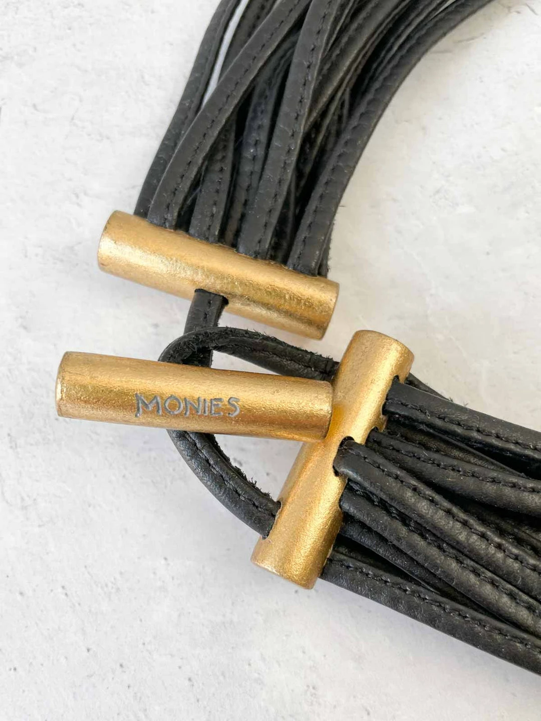 Monies Multistrand Collar Necklace, Gold Monies