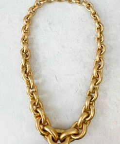 Monies Shanghai Necklace, Gold Monies