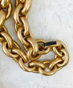 Monies Shanghai Necklace, Gold Monies