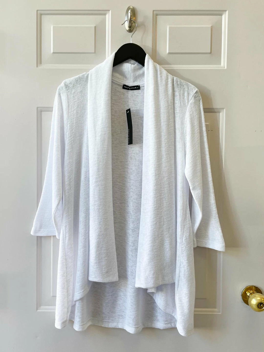 Nally And Millie Lightweight Slub Knit Cover Up, White