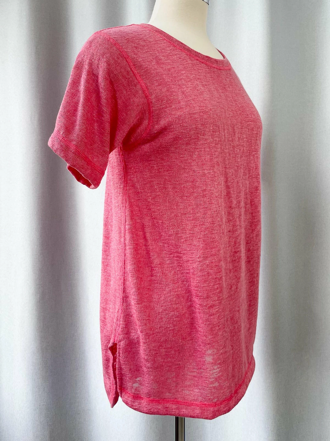 Nally And Millie Nally & Millie Slub Knit Short Sleeve Tee, Azalea