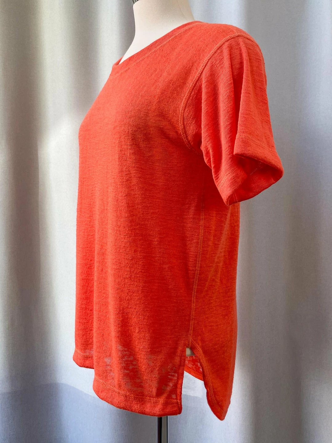 Nally And Millie Slub Knit Short Sleeve Tee, Mango