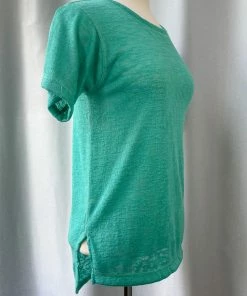 Nally And Millie Nally & Millie Slub Knit Short Sleeve Tee, Waterfall