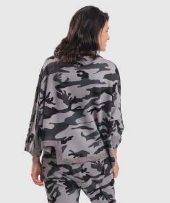 Alembika Alembika Urban Camo Hi Lo Boxy Top, Grey