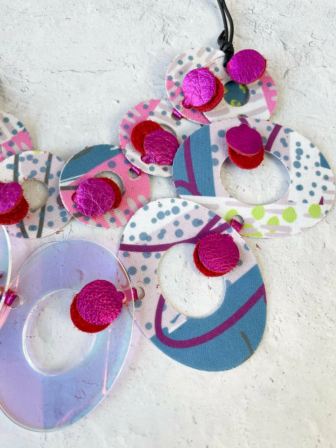 Pattern Gems Harmony Necklace, Iridescent/Magenta Pattern Gems