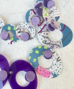 Pattern Gems Pattern Gems Harmony Necklace, Purple/Teal