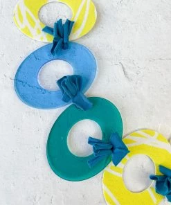 Pattern Gems Pattern Gems Music Necklace, Clear Blue/Yellow