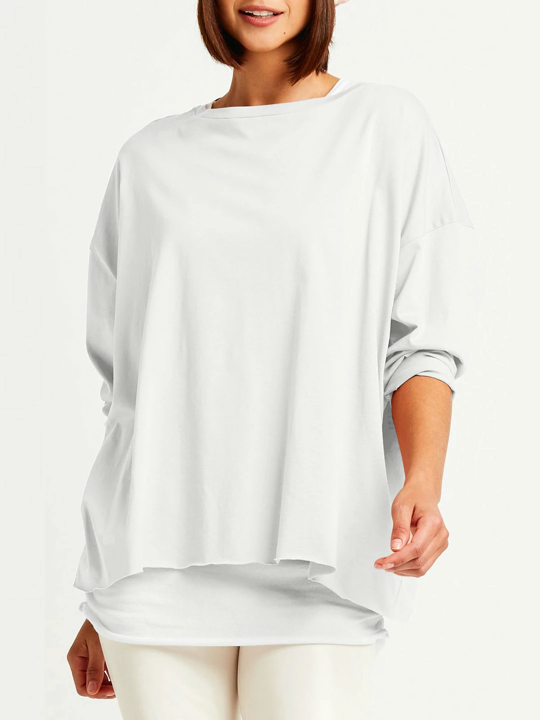 Planet Boxy Tee, White Planet