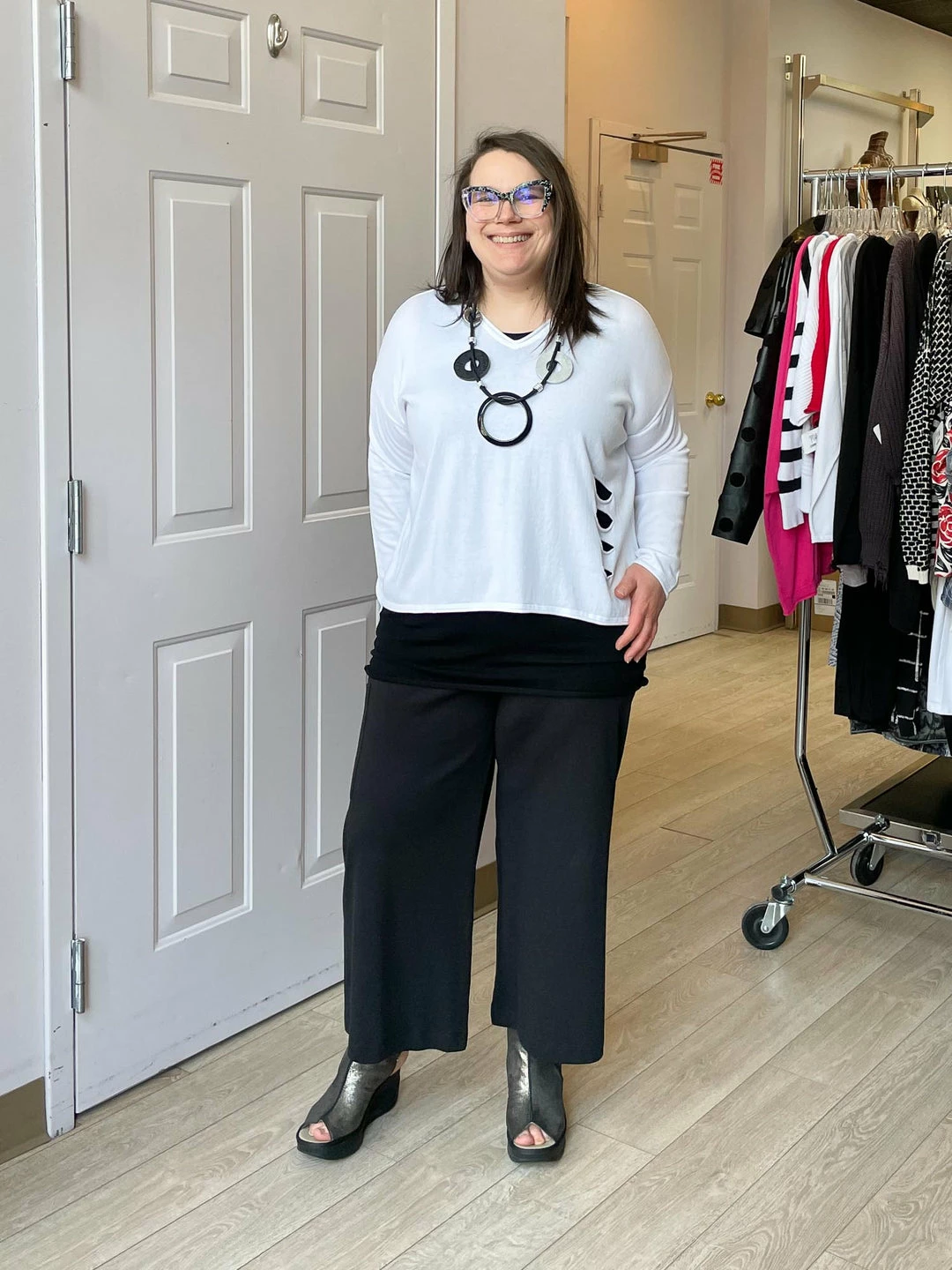 Planet Gaucho Pants, Black