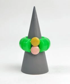 Michaela Malin Puglia Bracelet, Neon Green/Pink