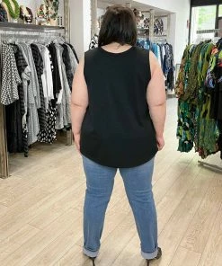 Pure Essence V-Neck Tank Top, Black