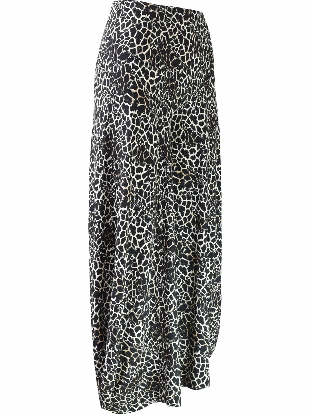 Q'Neel Q'Neel Crackle Print Lantern Pant, Black/Tan