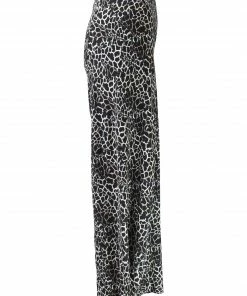 Q'Neel Q'Neel Crackle Print Lantern Pant, Black/Tan