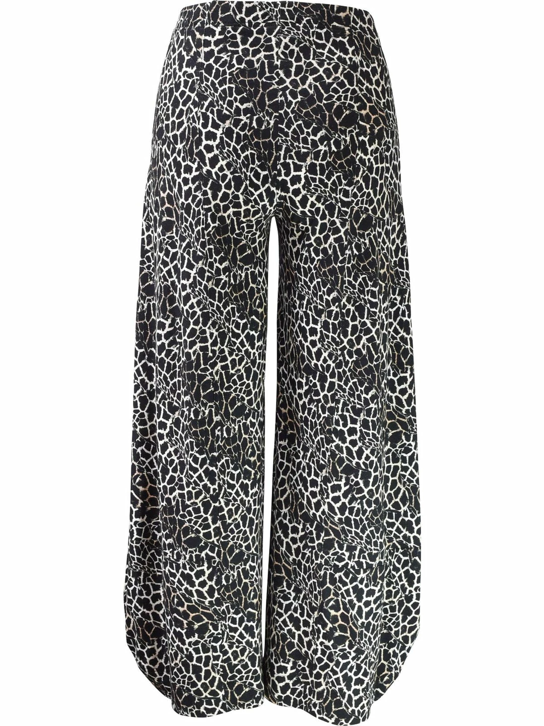 Q'Neel Q'Neel Crackle Print Lantern Pant, Black/Tan
