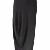 Q'Neel Drape Side Skirt, Black