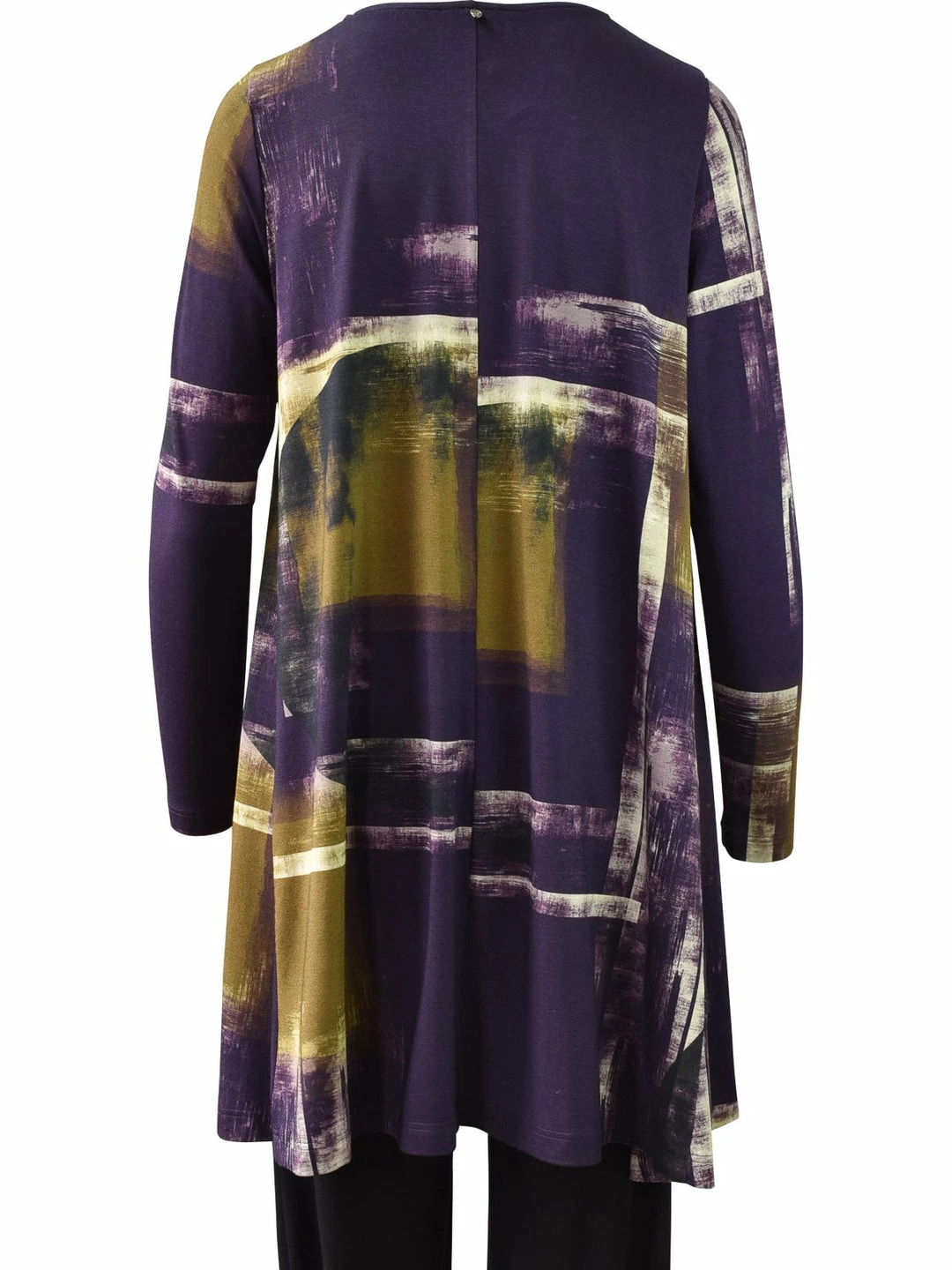 Q'Neel Printed A-Line Tunic, Plum/Ochre