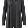 Q'Neel Seam Front Top Long Sleeve, Black Q'Neel