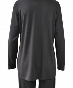 Q'Neel Seam Front Top Long Sleeve, Black Q'Neel