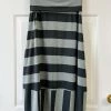 Q'Neel Q'Neel Wide Stripe Midi Lantern Skirt, Black/Grey