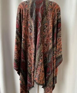 Rapti Fashion Rapti Fashion Cashmere Reversible Ruana, Sante Fe Mix
