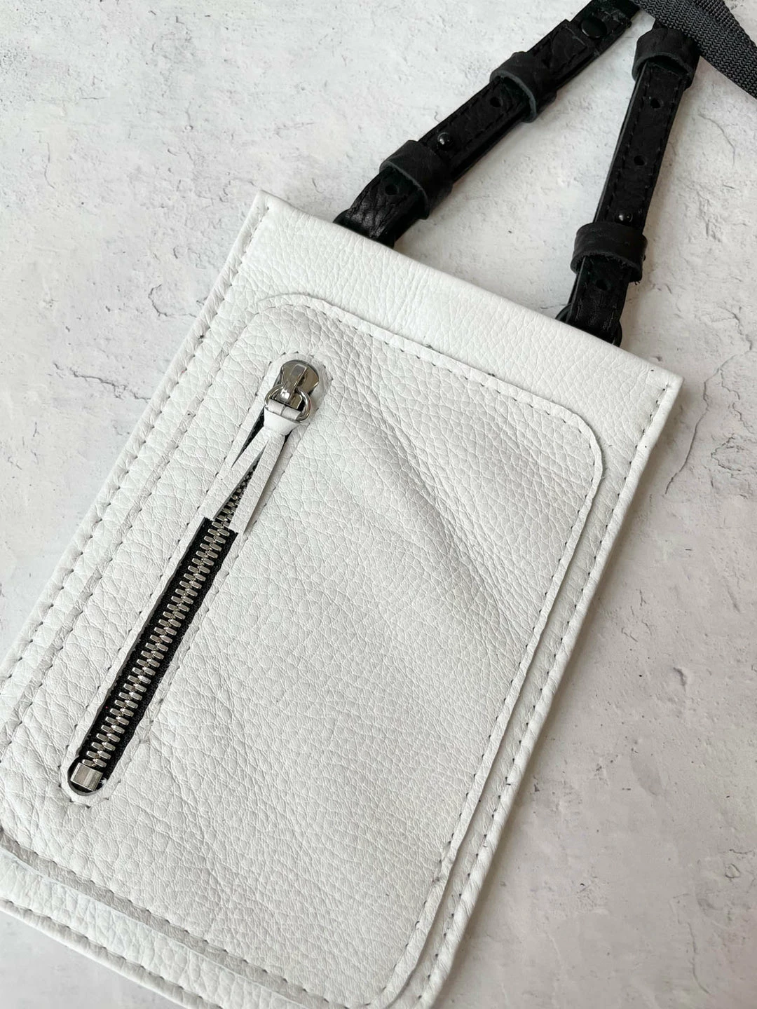 Riel Cell Phone Sling Crossbody Bag, White