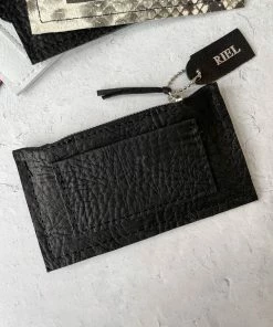 Riel Riel Coin Pouch Card Holder, Black