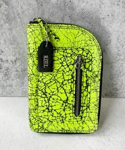 Riel Riel Large Zipper Wallet, Neon Yellow