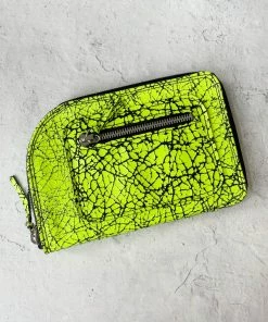 Riel Riel Large Zipper Wallet, Neon Yellow