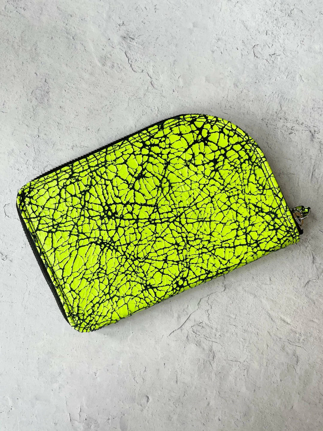 Riel Riel Large Zipper Wallet, Neon Yellow
