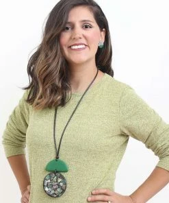 Sylca Designs Sylca Designs Addison Pendant Necklace, Green