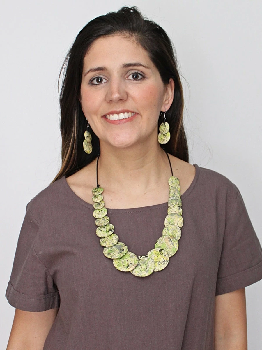 Sylca Designs Amelie Drop Earrings, Apple Multi Sylca Designs