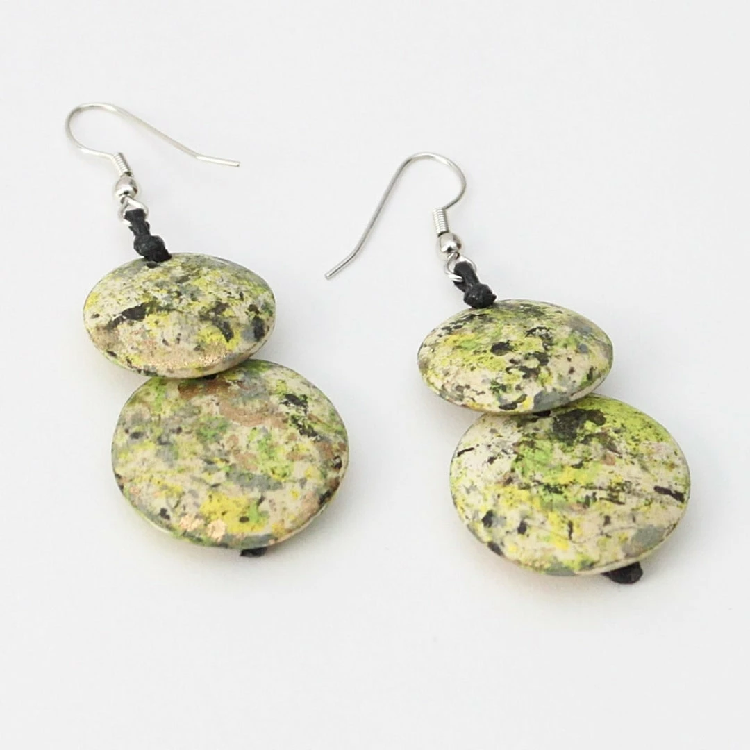 Sylca Designs Amelie Drop Earrings, Apple Multi Sylca Designs