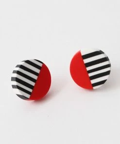 Sylca Designs Sylca Designs Chloe Stud Earrings, Red