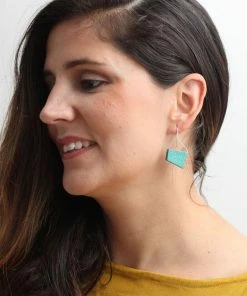 Sylca Designs Cubist Earrings, Turquoise Sylca Designs