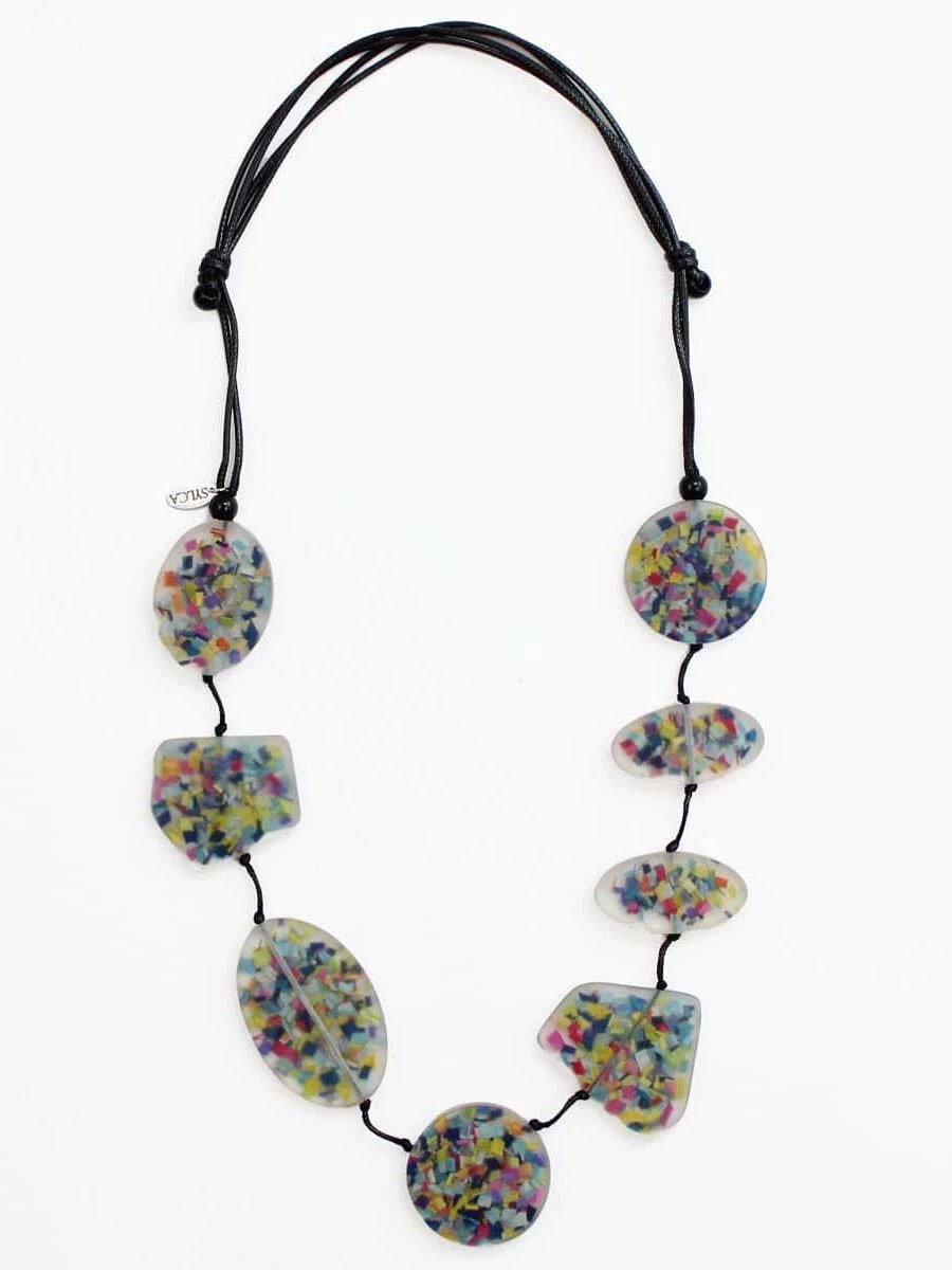 Sylca Designs Jillian Confetti Statement Necklace, Multi