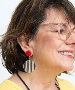 Sylca Designs Sylca Designs Larkin Drop Earrings, Black/White