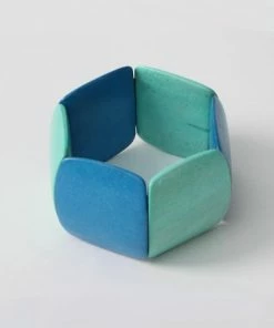 Sylca Designs Sylca Designs Oli Wooden Bracelet, Ocean Multi