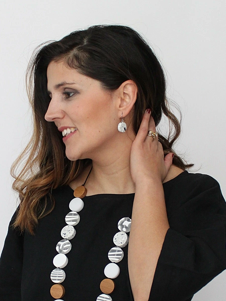 Sylca Designs Sophie Earrings, White