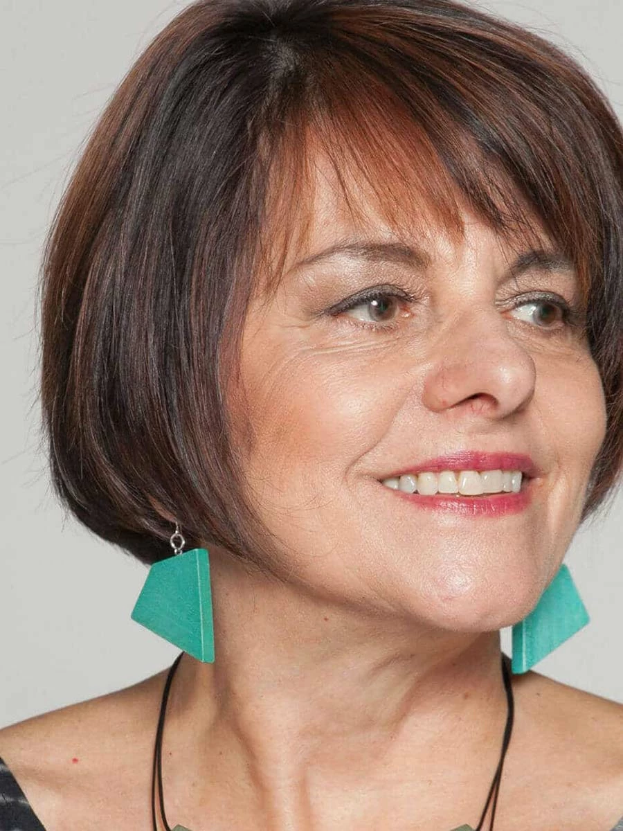 Sylca Designs Geometric Wooden Earrings, Aqua