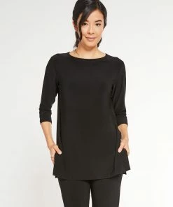 Sympli Sympli Nu Ideal Tunic 3/4 Sleeve, Black
