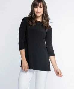Sympli Sympli Nu Ideal Tunic 3/4 Sleeve, Black