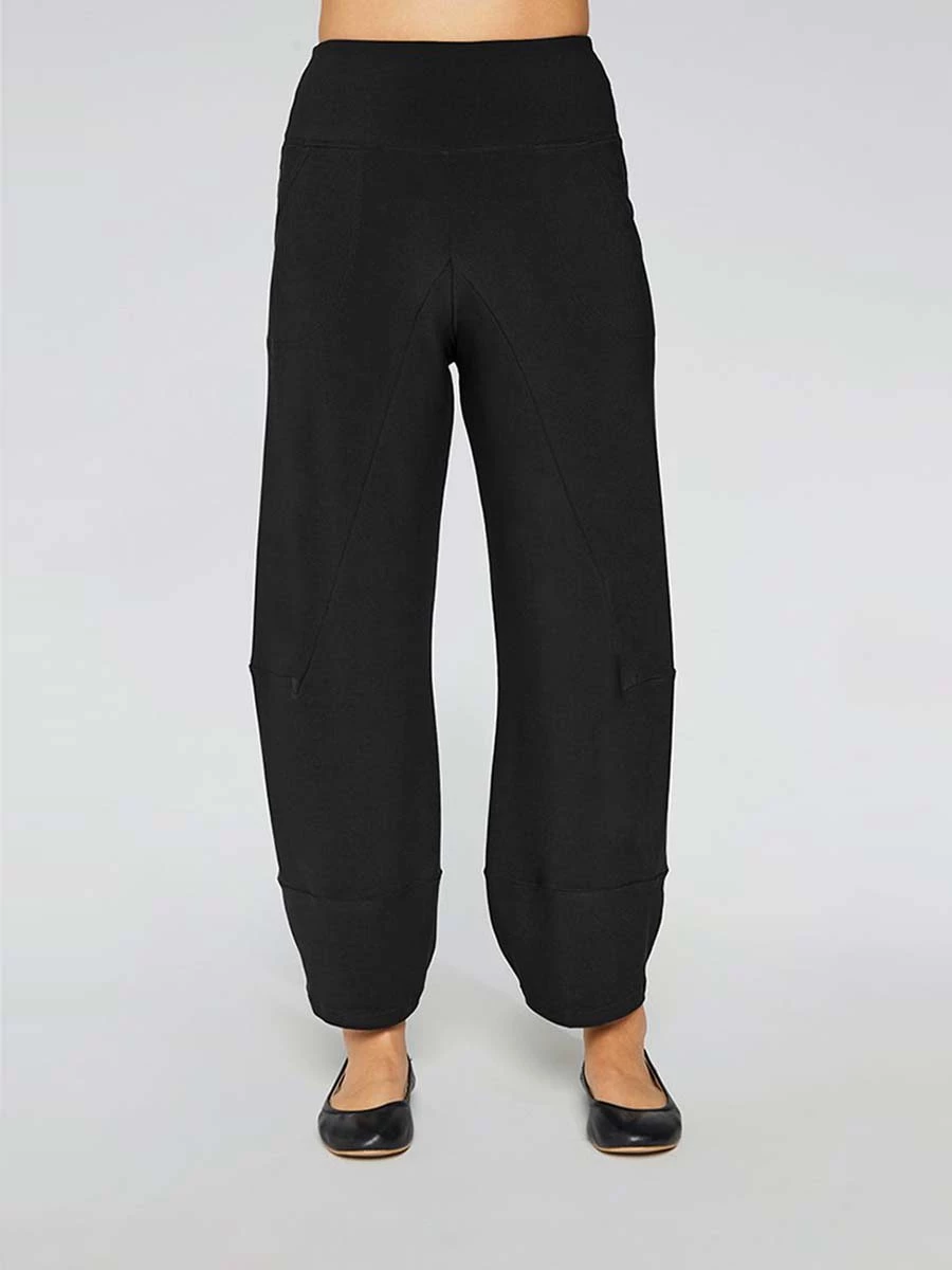 Sympli Angle Seam Lantern Pant, Black