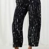Sympli Angle Seam Lantern Pant, Drifting Lines Black Sympli