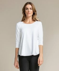 Sympli Sympli Go To Classic T Relax 3/4 Sleeve - White