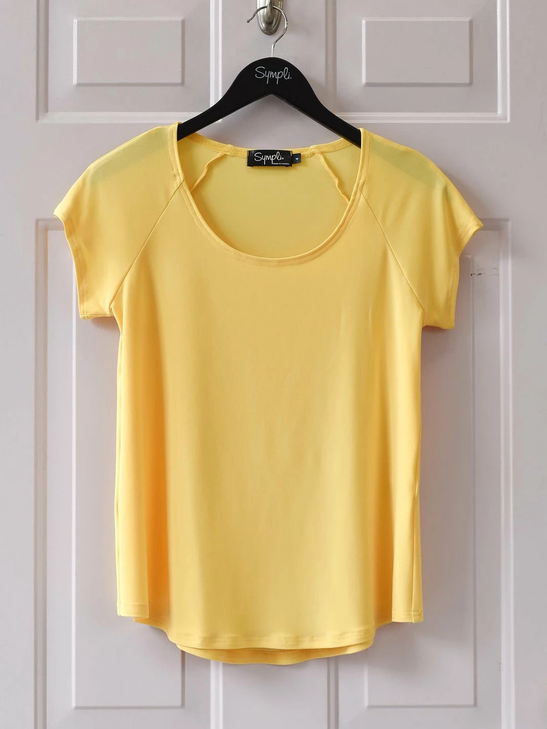 Sympli Go To Raglan T, Lemon