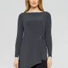 Sympli Halo Angle Tunic, Long Sleeve, Graphite Sympli