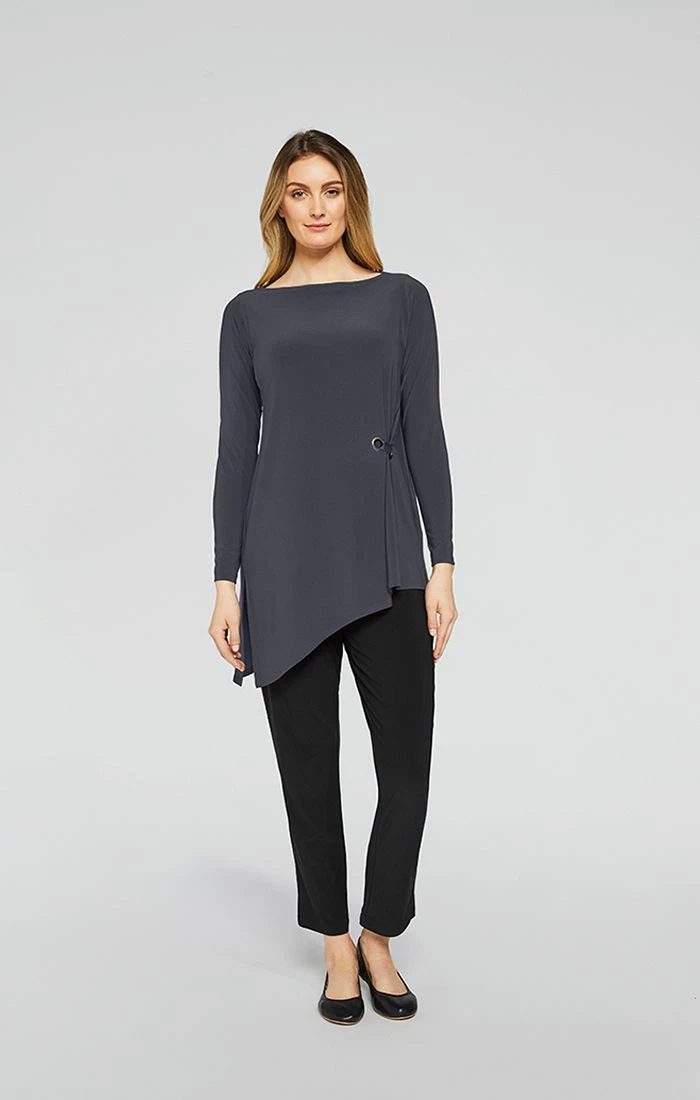 Sympli Halo Angle Tunic, Long Sleeve, Graphite Sympli