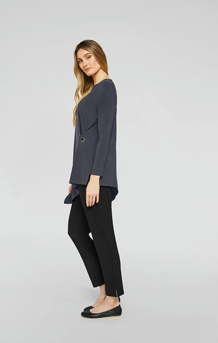 Sympli Halo Angle Tunic, Long Sleeve, Graphite Sympli